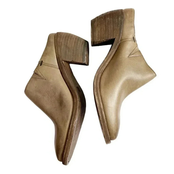 NEW Frye Rosalia Leather Mules Stone size 8.5 - Picture 6 of 10